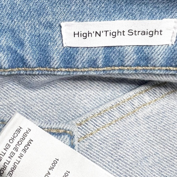 New with Tag Frame Le High 'N' Tight Poolside Straight Shinny Women's Denim Jean - Picture 13 of 16
